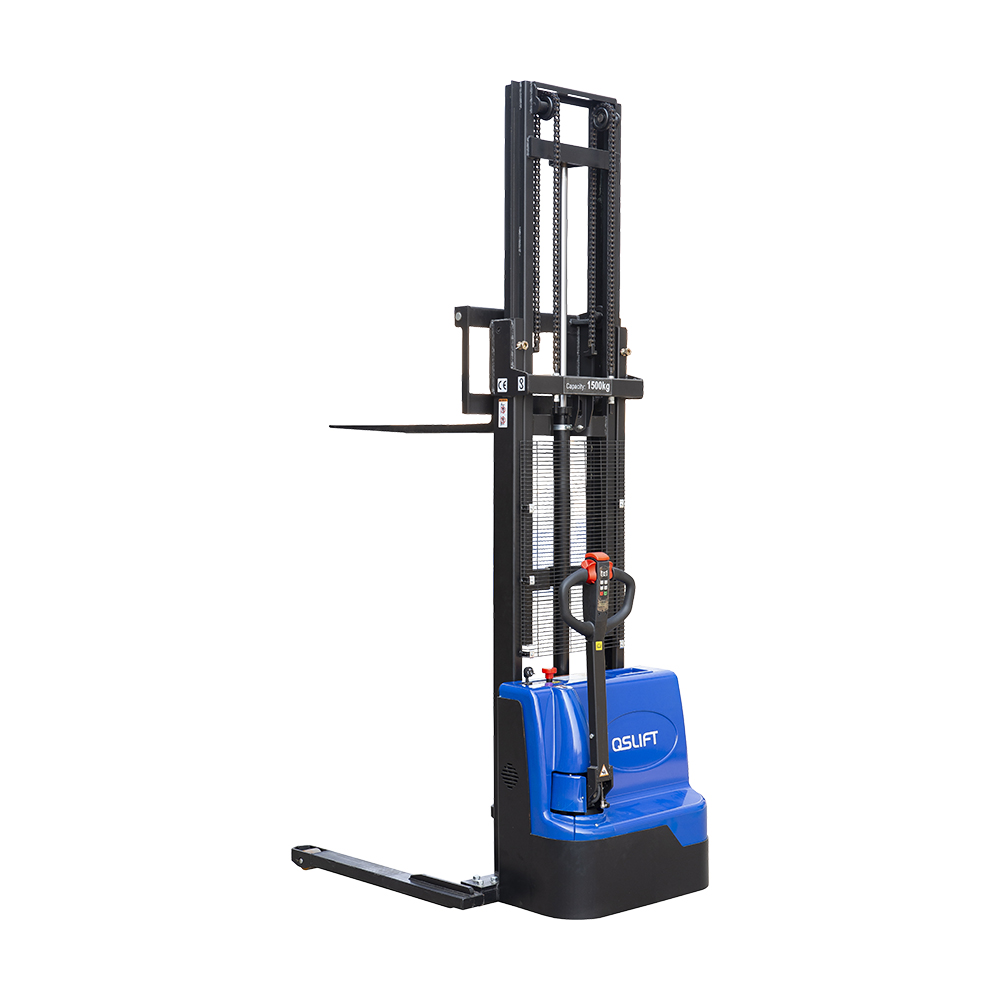 Walkie Power Stacker 1500KG con altura de elevación de pata a horcajadas 1600-3500mm